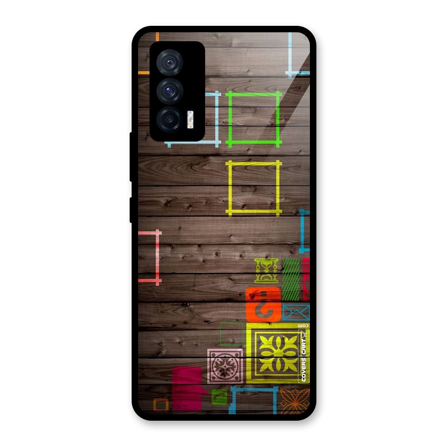 Multicolor Frame Design Glass Back Case for Vivo iQOO 7 5G