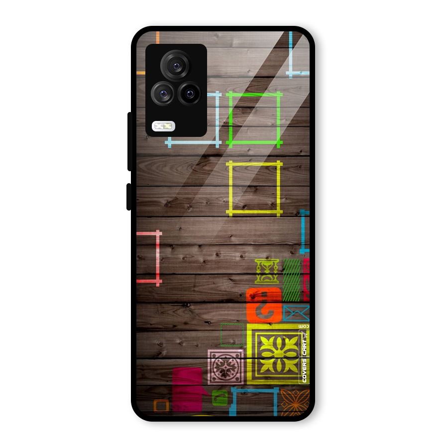 Multicolor Frame Design Glass Back Case for Vivo iQOO 7 Legend 5G