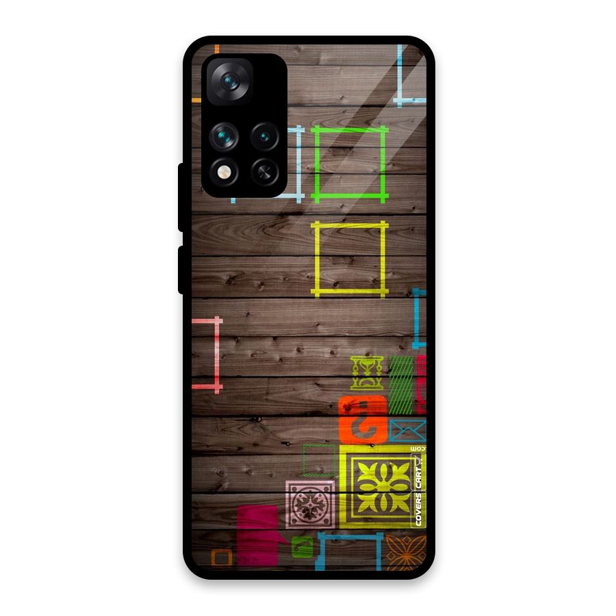 Multicolor Frame Design Glass Back Case for Xiaomi 11i 5G