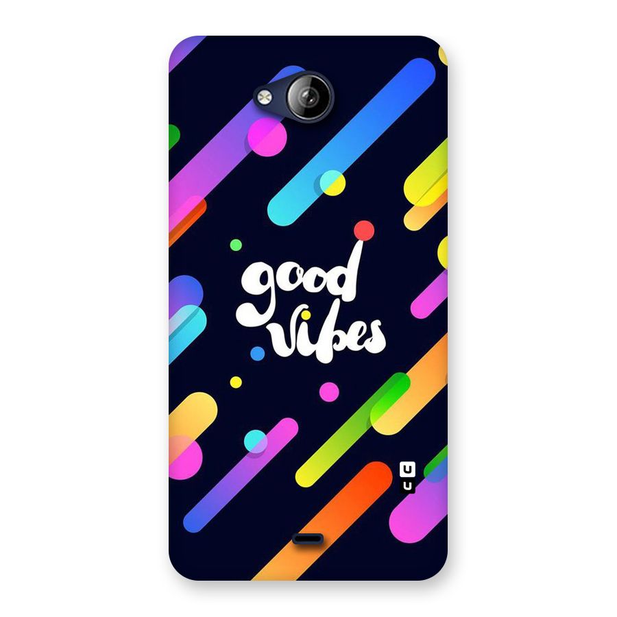 Multicolor Good Vibing Back Case for Canvas Play Q355