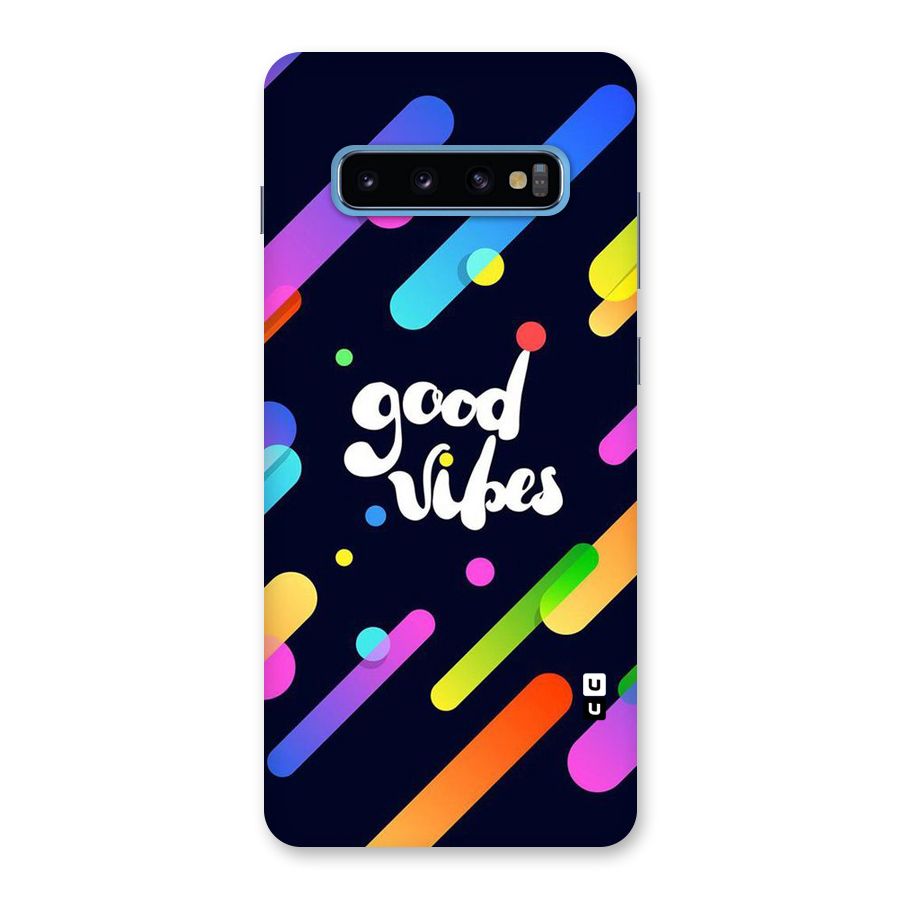 Multicolor Good Vibing Back Case for Galaxy S10 Plus