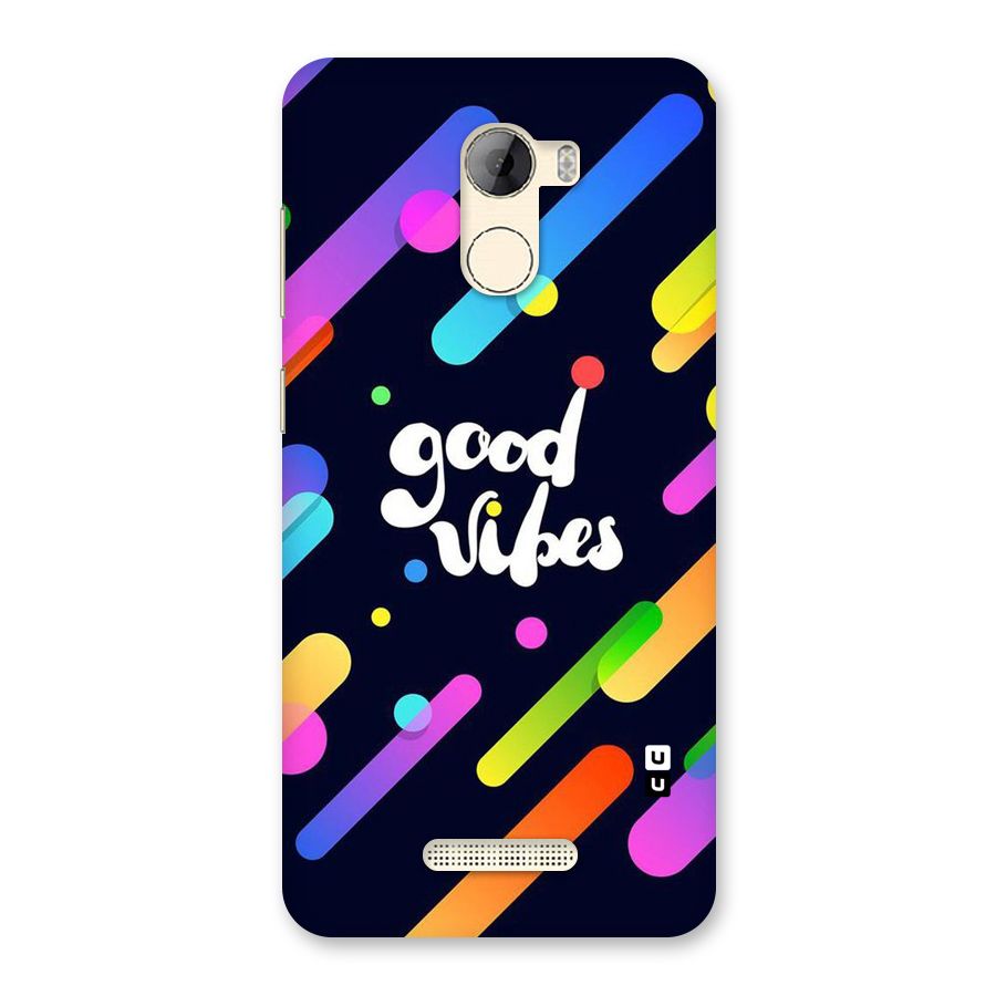 Multicolor Good Vibing Back Case for Gionee A1 LIte