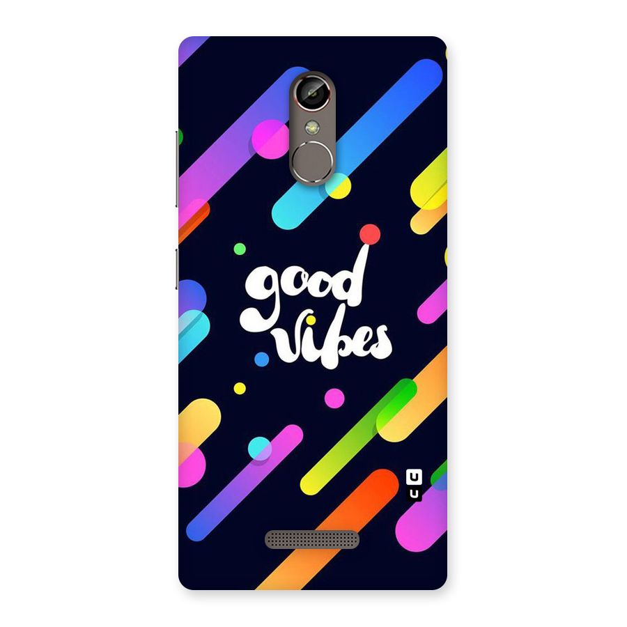 Multicolor Good Vibing Back Case for Gionee S6s