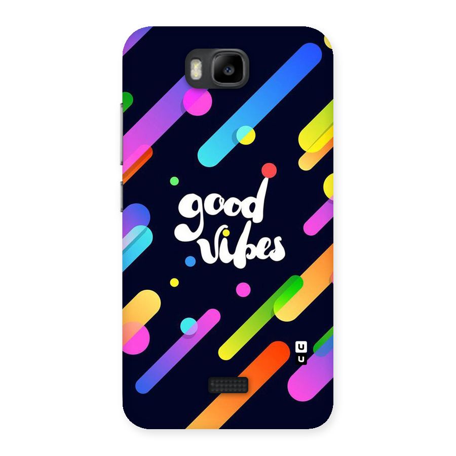 Multicolor Good Vibing Back Case for Honor Bee