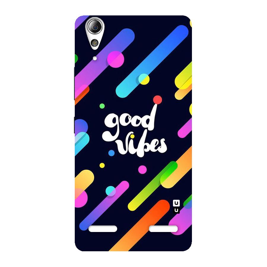 Multicolor Good Vibing Back Case for Lenovo A6000 Plus