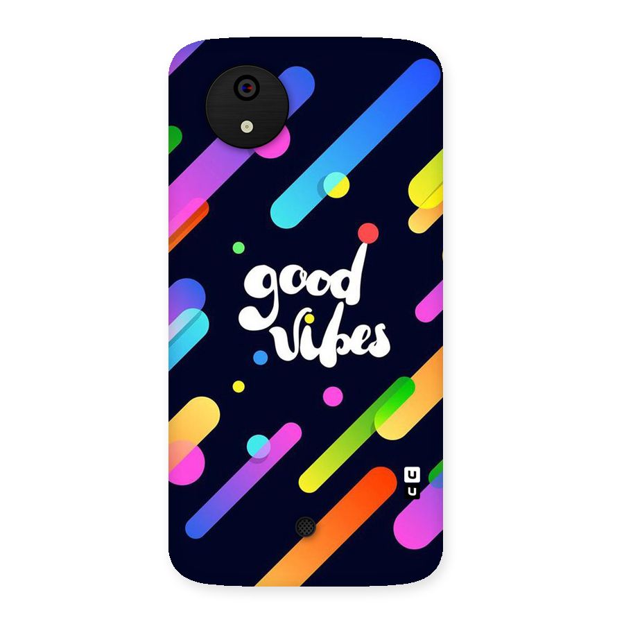 Multicolor Good Vibing Back Case for Micromax Canvas A1