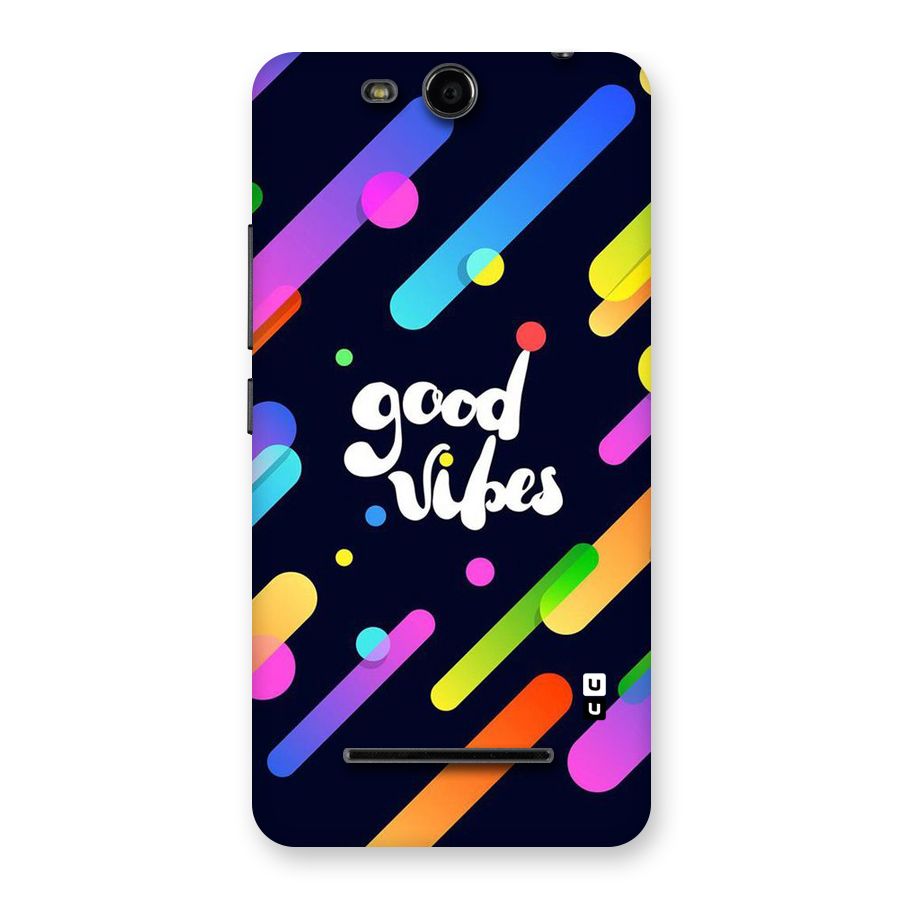 Multicolor Good Vibing Back Case for Micromax Canvas Juice 3 Q392