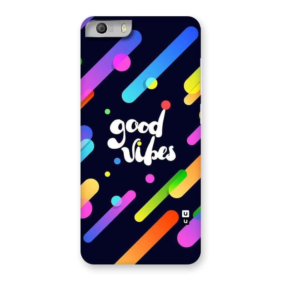 Multicolor Good Vibing Back Case for Micromax Canvas Knight 2