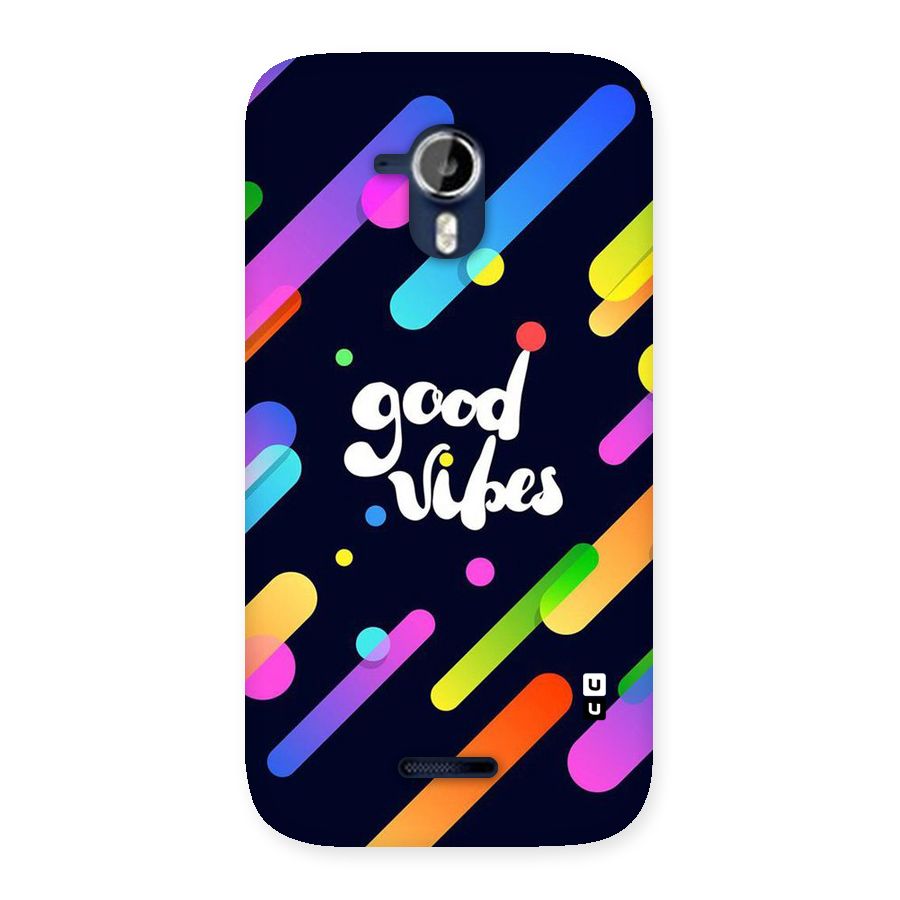 Multicolor Good Vibing Back Case for Micromax Canvas Magnus A117