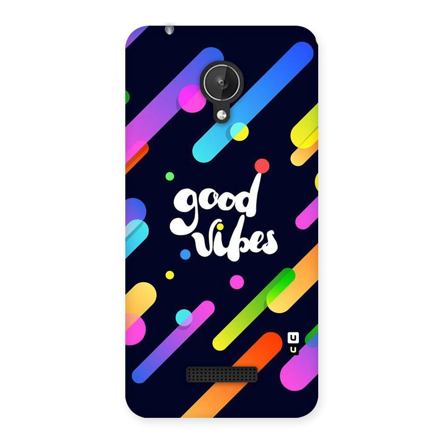 Multicolor Good Vibing Back Case for Micromax Canvas Spark Q380