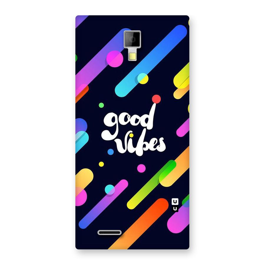 Multicolor Good Vibing Back Case for Micromax Canvas Xpress A99