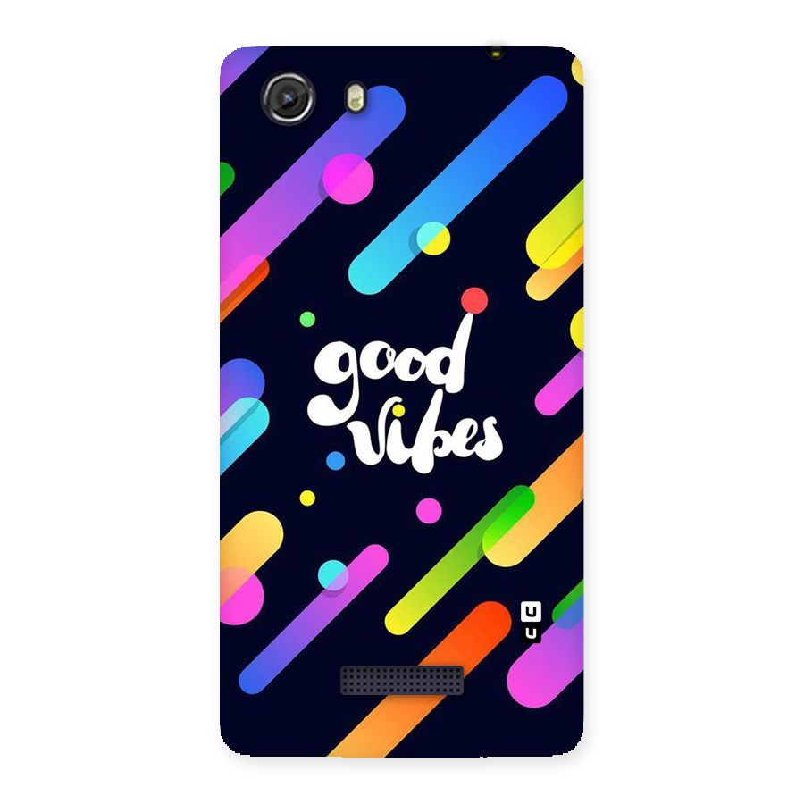 Multicolor Good Vibing Back Case for Micromax Unite 3