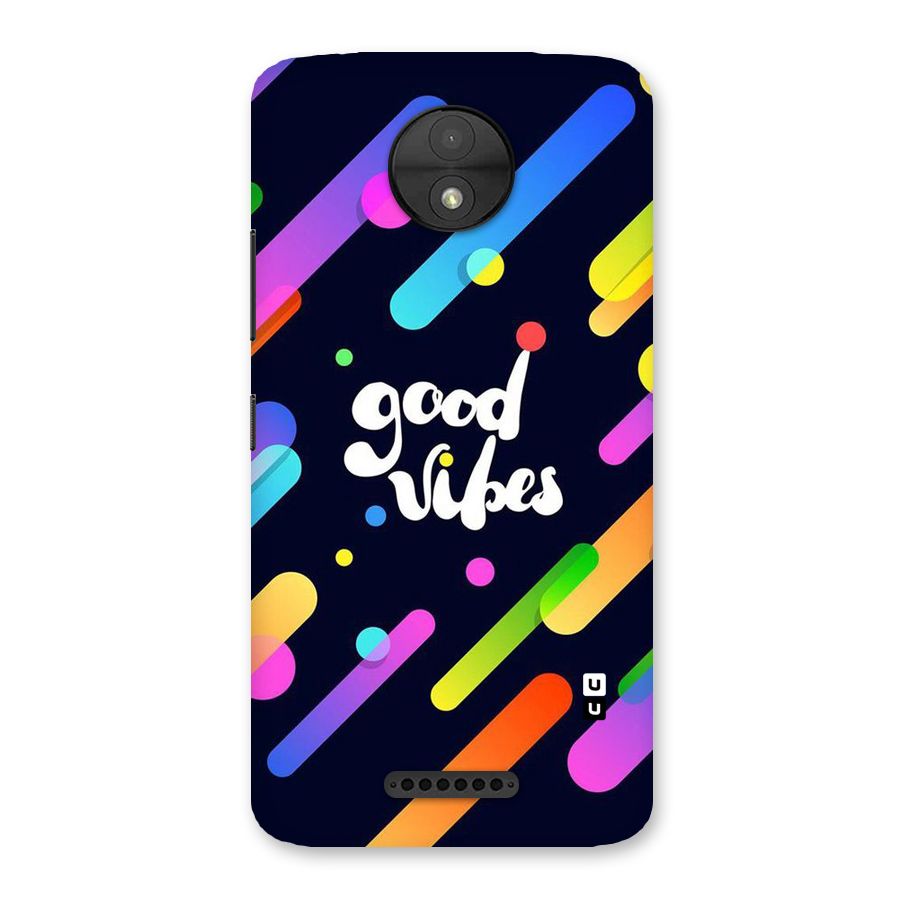 Multicolor Good Vibing Back Case for Moto C