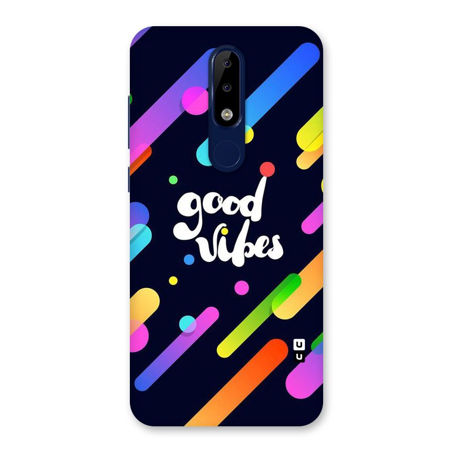 Multicolor Good Vibing Back Case for Nokia 5.1 Plus