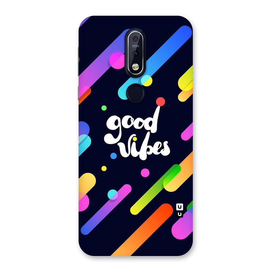 Multicolor Good Vibing Back Case for Nokia 7.1