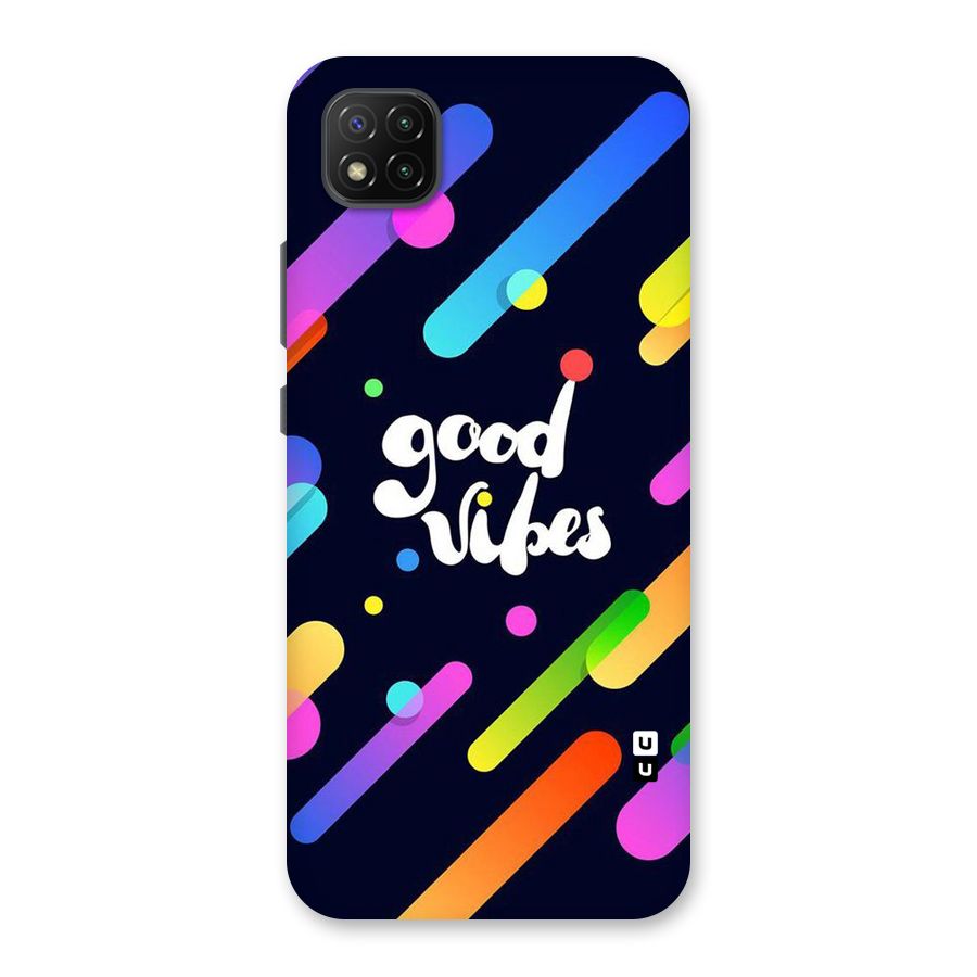 Multicolor Good Vibing Back Case for Poco C3