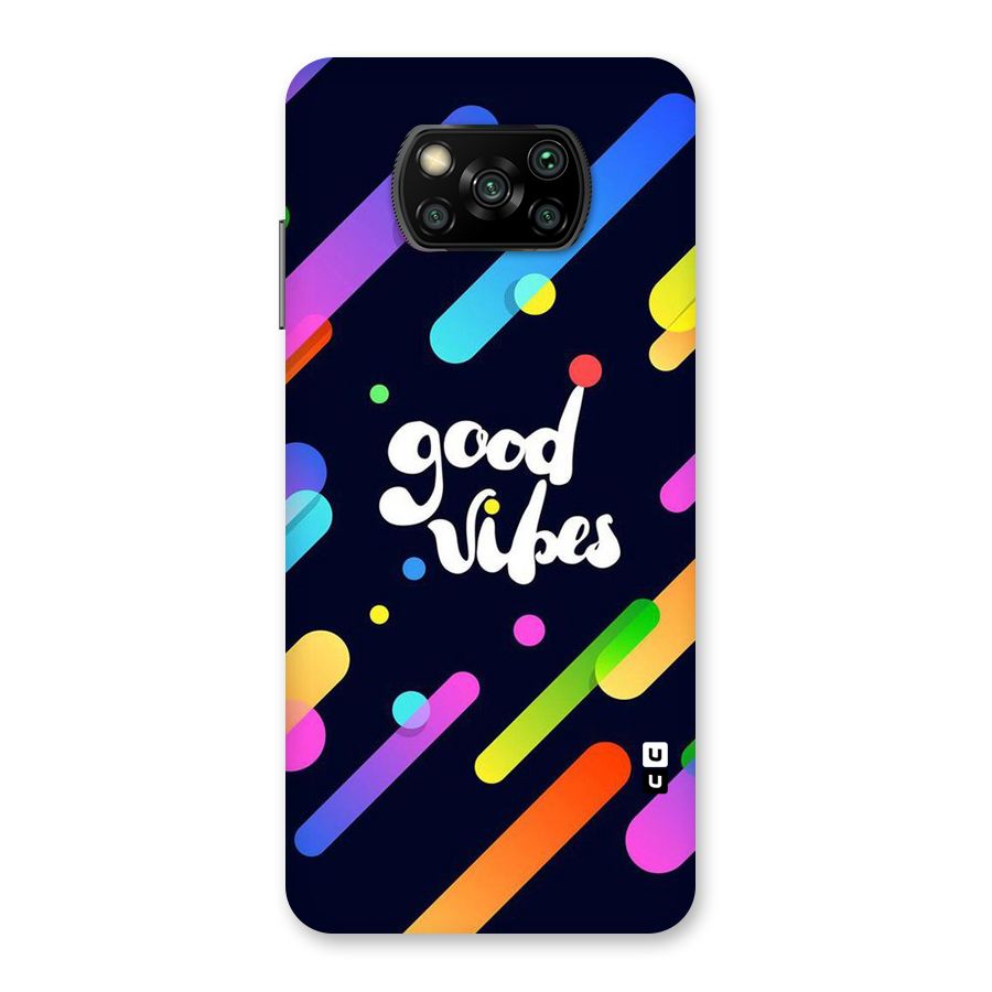 Multicolor Good Vibing Back Case for Poco X3