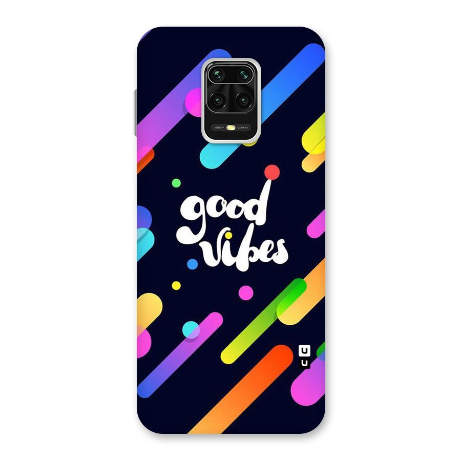 Multicolor Good Vibing Back Case for Redmi Note 9 Pro