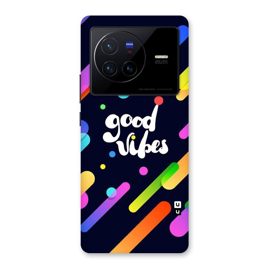 Multicolor Good Vibing Back Case for Vivo X80