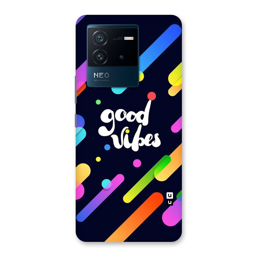 Multicolor Good Vibing Back Case for Vivo iQOO Neo 6 5G