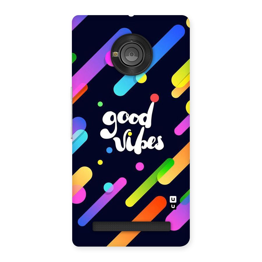 Multicolor Good Vibing Back Case for Yu Yunique