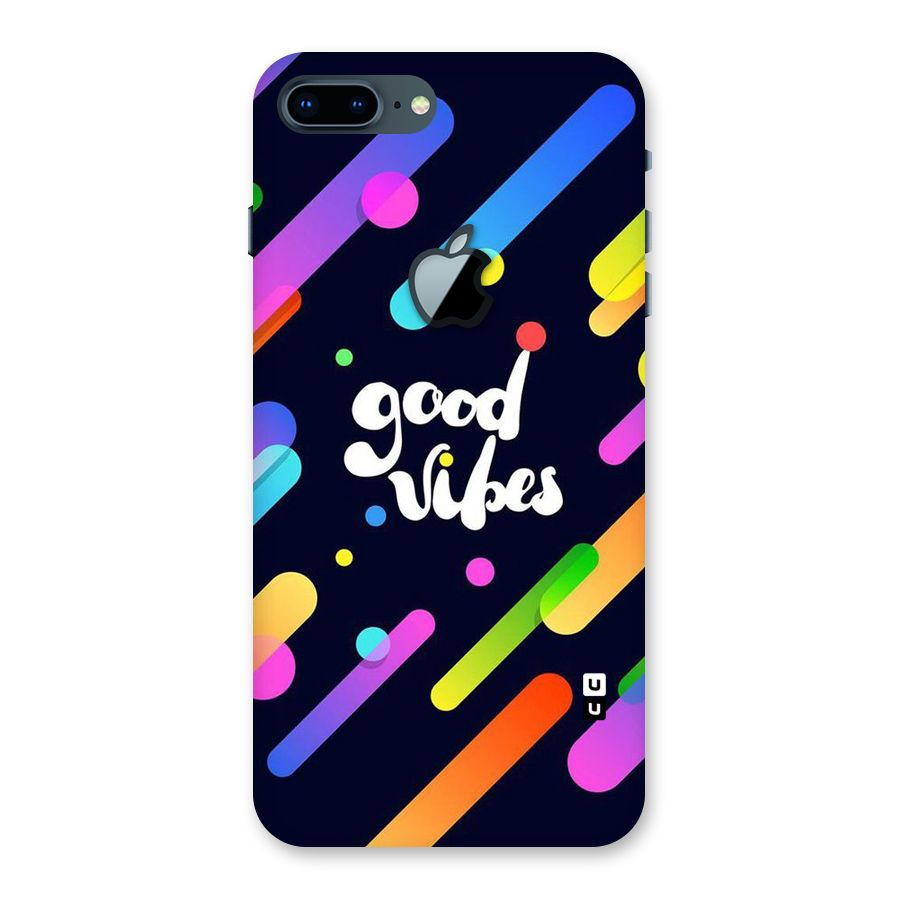Multicolor Good Vibing Back Case for iPhone 7 Plus Apple Cut