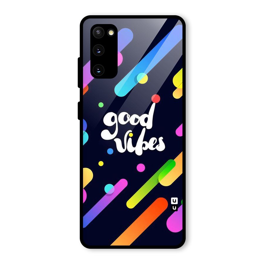 Multicolor Good Vibing Glass Back Case for Galaxy S20 FE 5G