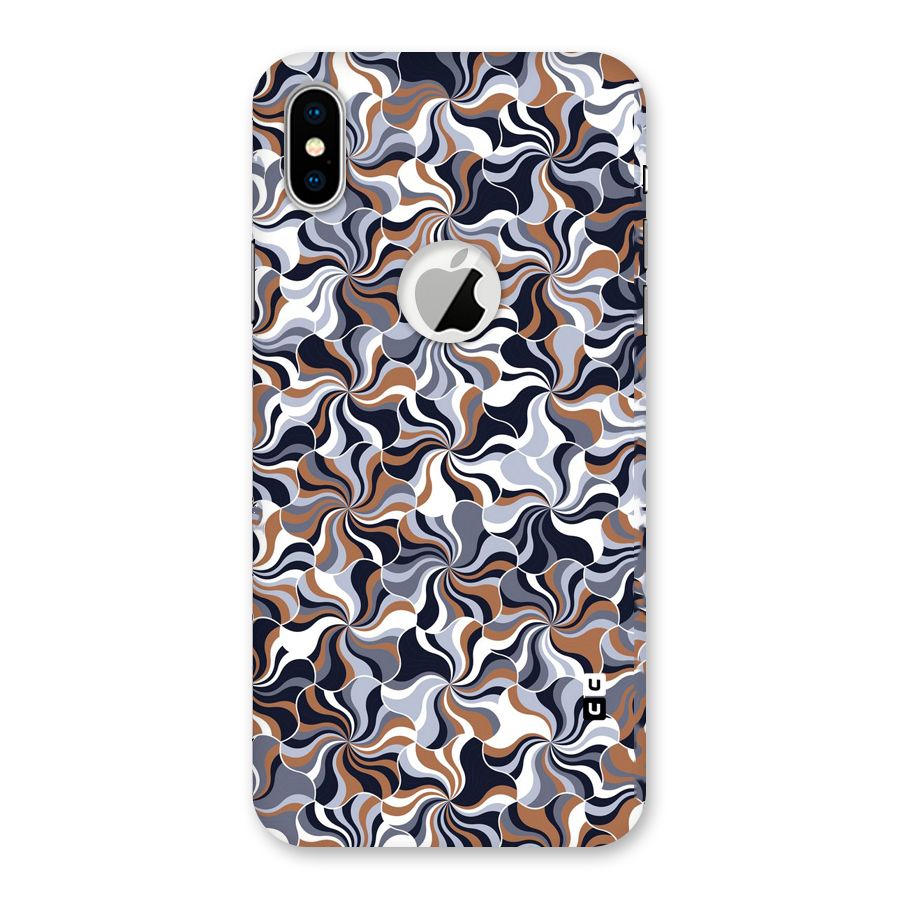 Multicolor Swirls Back Case for iPhone X Logo Cut