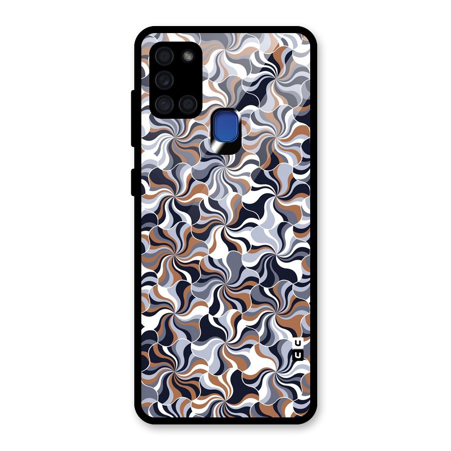 Multicolor Swirls Glass Back Case for Galaxy A21s