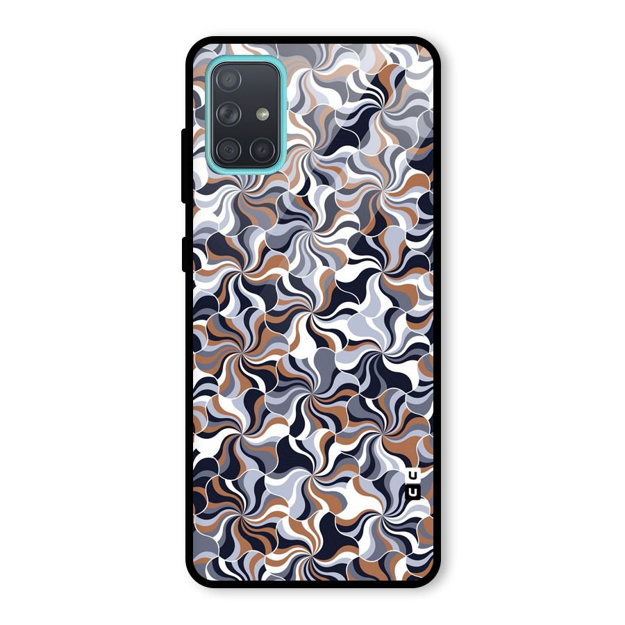 Multicolor Swirls Glass Back Case for Galaxy A71