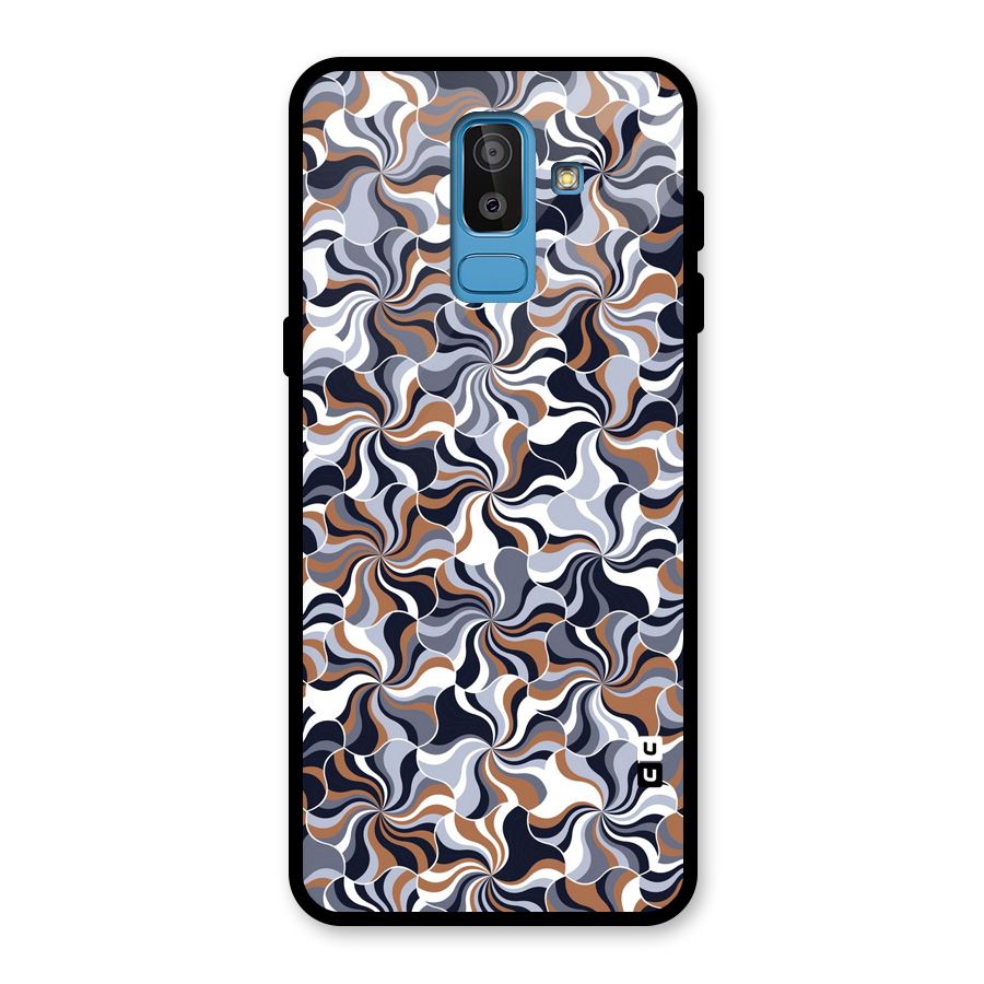 Multicolor Swirls Glass Back Case for Galaxy J8
