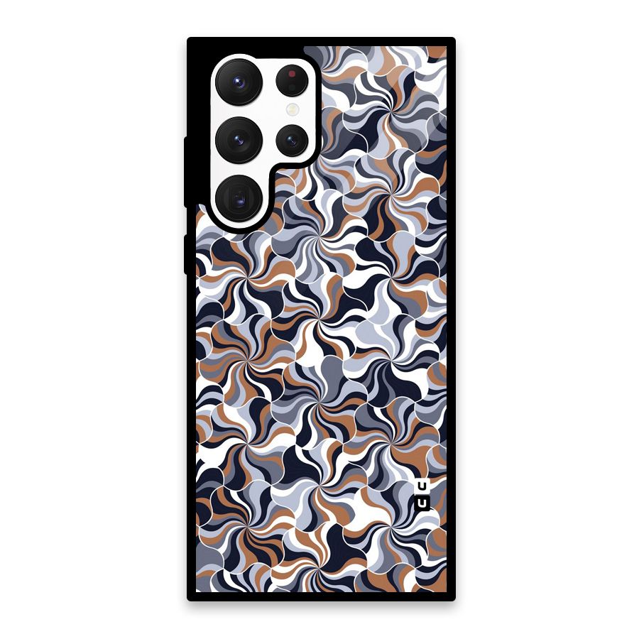 Multicolor Swirls Glass Back Case for Galaxy S22 Ultra 5G
