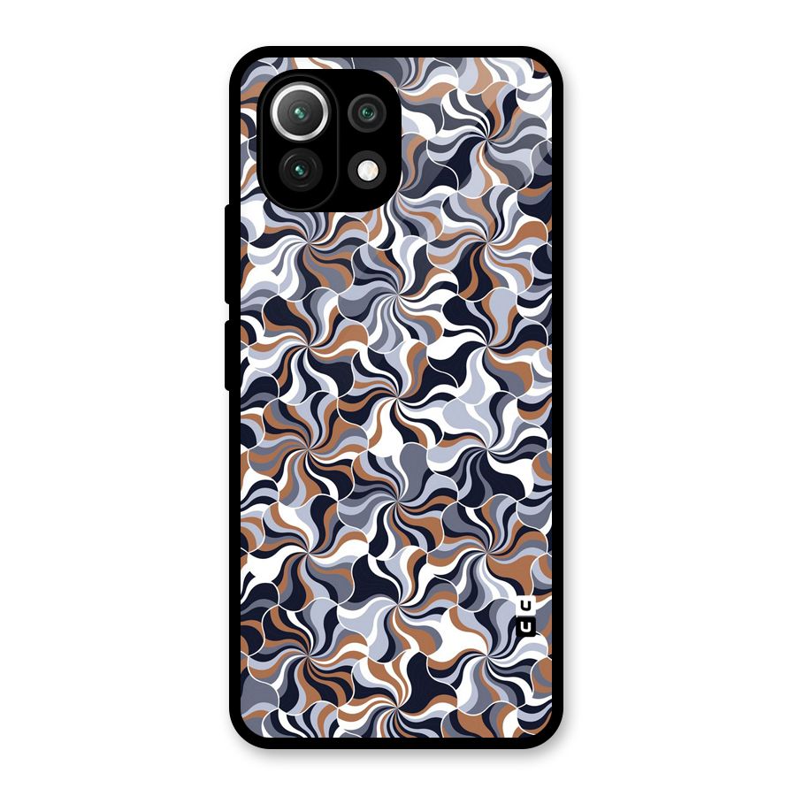 Multicolor Swirls Glass Back Case for Mi 11 Lite NE 5G