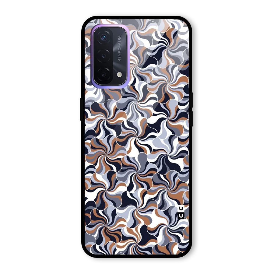 Multicolor Swirls Glass Back Case for Oppo A74 5G
