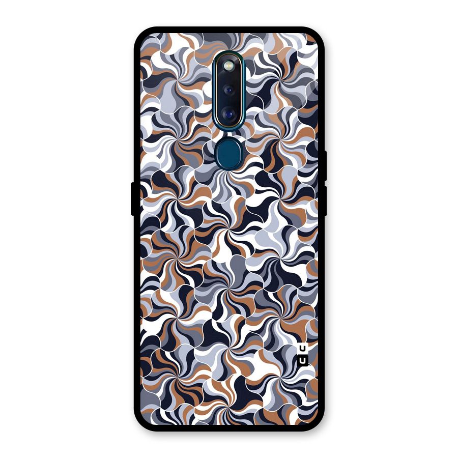 Multicolor Swirls Glass Back Case for Oppo F11 Pro