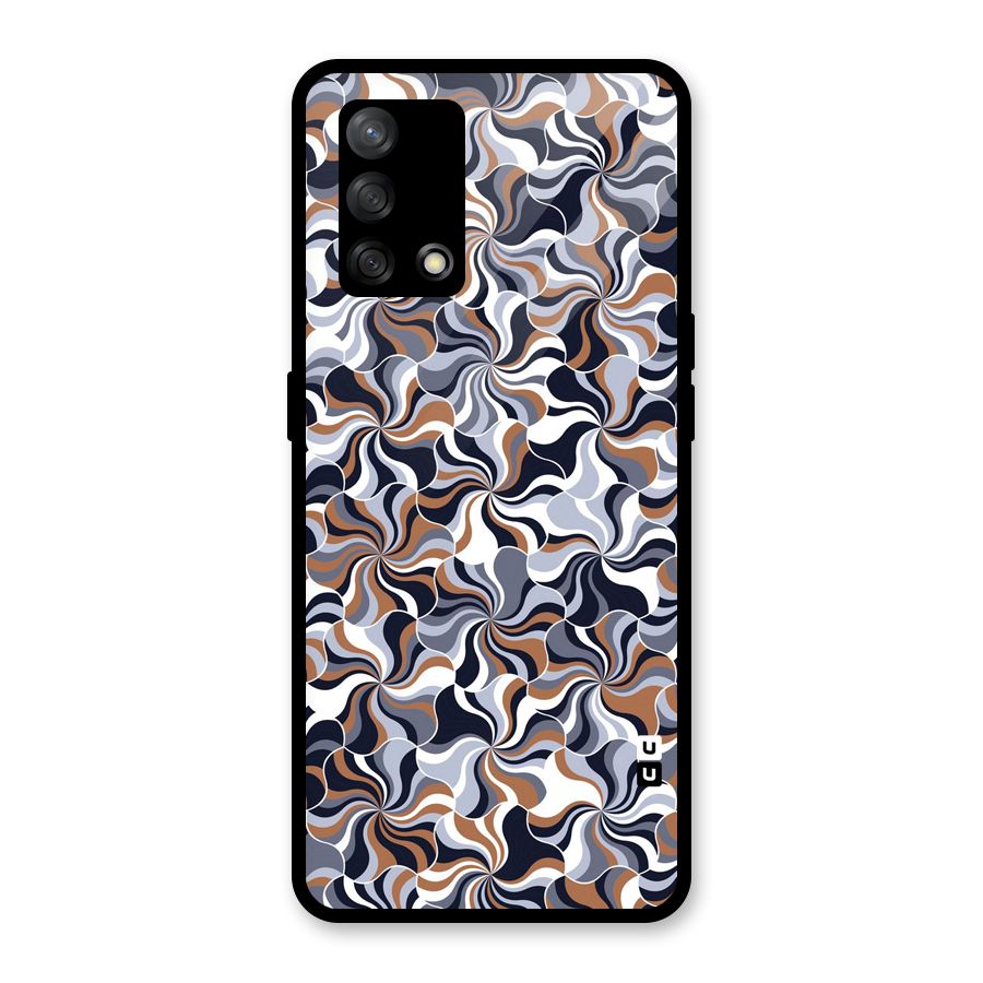 Multicolor Swirls Glass Back Case for Oppo F19