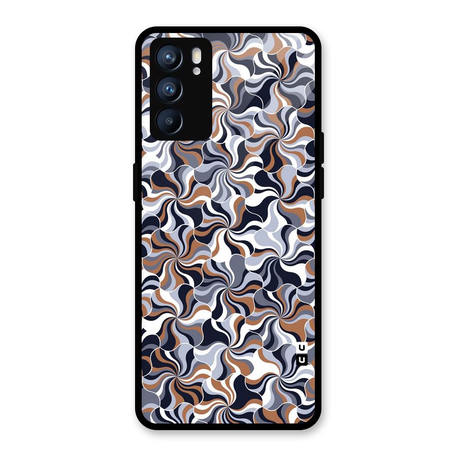 Multicolor Swirls Glass Back Case for Oppo Reno6 5G