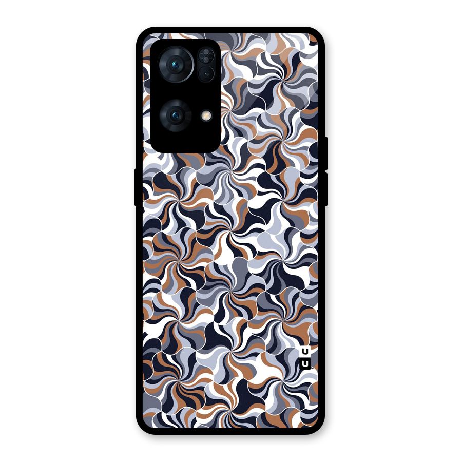 Multicolor Swirls Glass Back Case for Oppo Reno7 Pro 5G