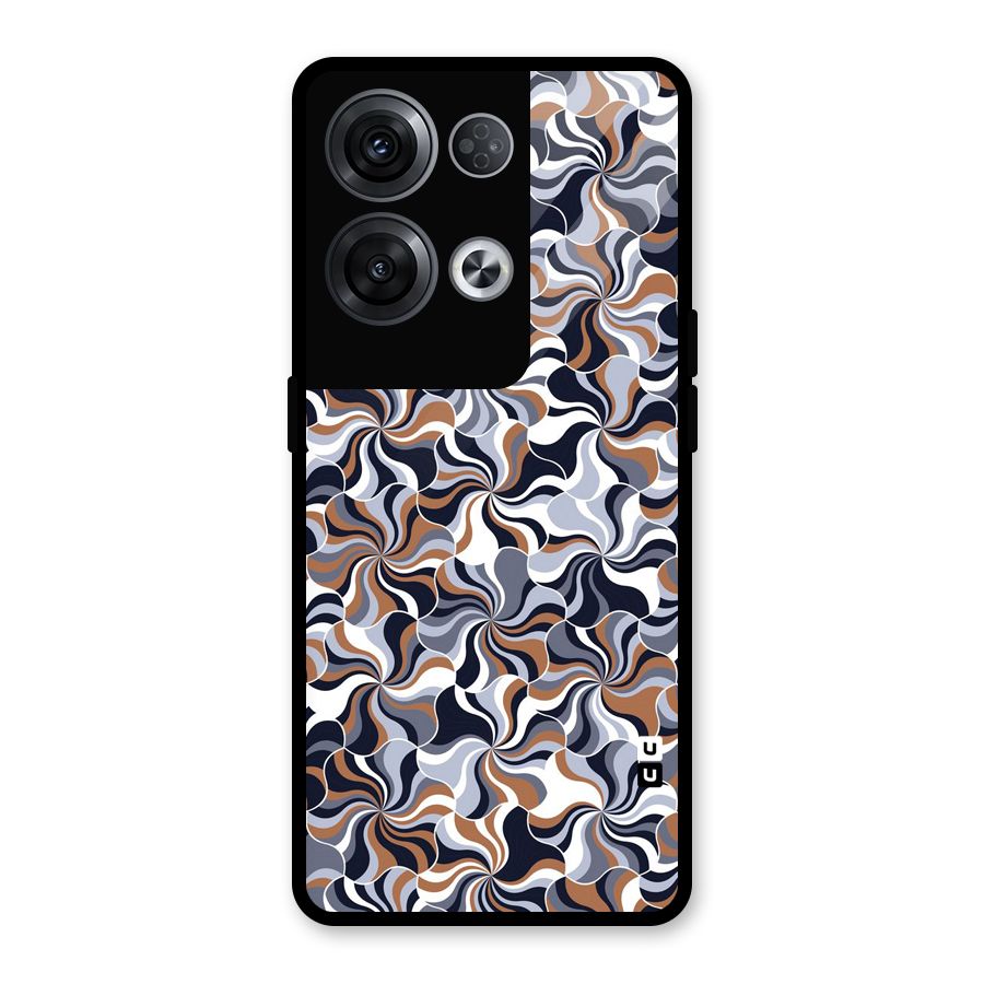 Multicolor Swirls Glass Back Case for Oppo Reno8 Pro 5G