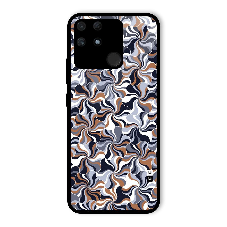 Multicolor Swirls Glass Back Case for Realme Narzo 50A