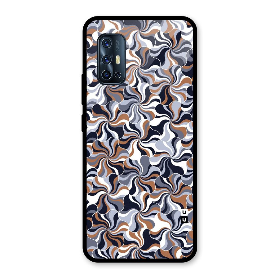 Multicolor Swirls Glass Back Case for Vivo V17