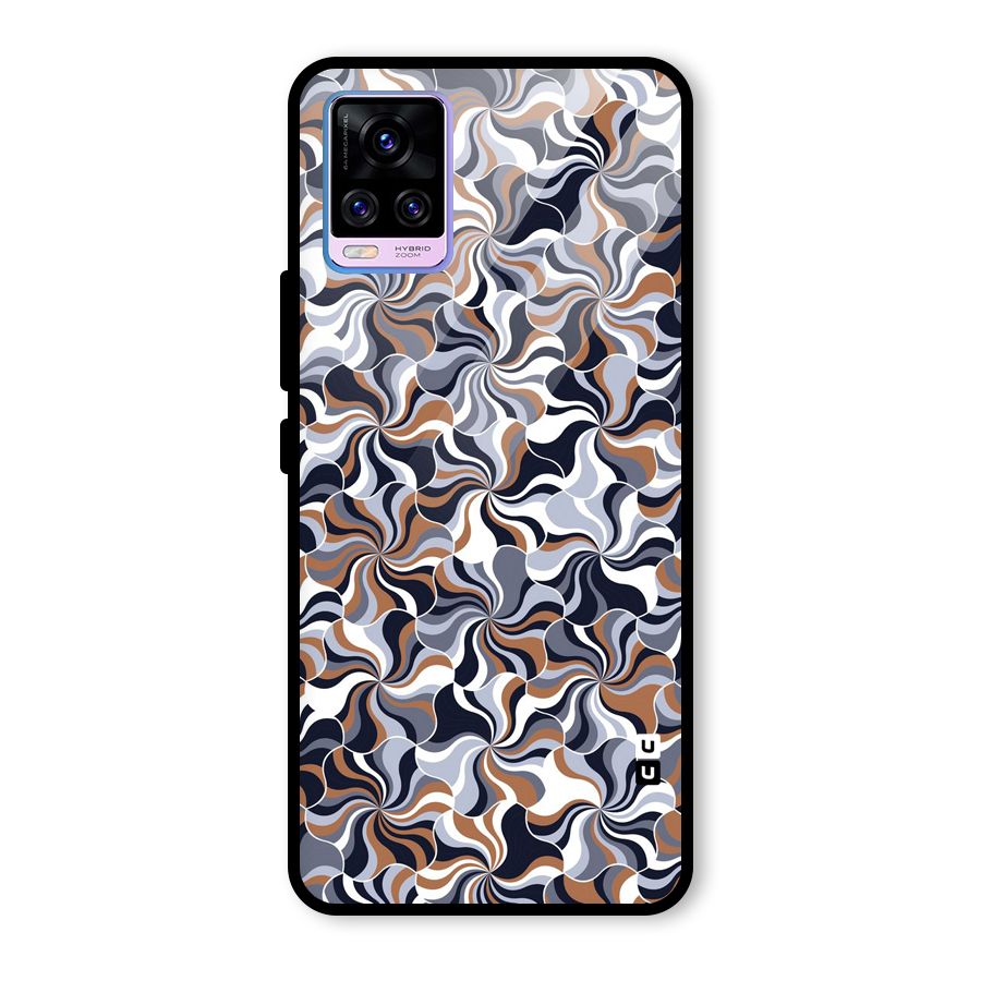 Multicolor Swirls Glass Back Case for Vivo V20 Pro