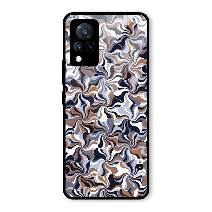 Multicolor Swirls Glass Back Case for Vivo V21 5G