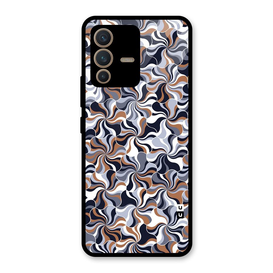 Multicolor Swirls Glass Back Case for Vivo V23 5G