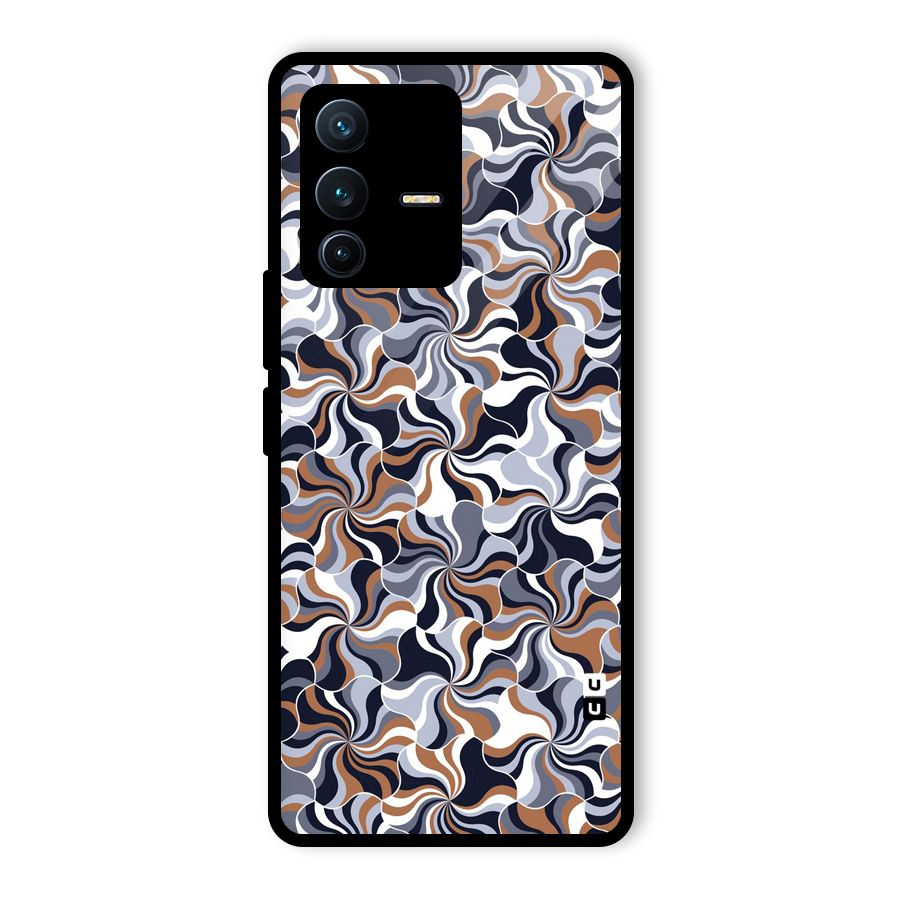 Multicolor Swirls Glass Back Case for Vivo V23 Pro