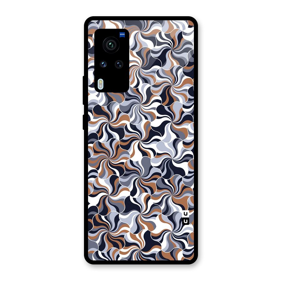 Multicolor Swirls Glass Back Case for Vivo X60 Pro