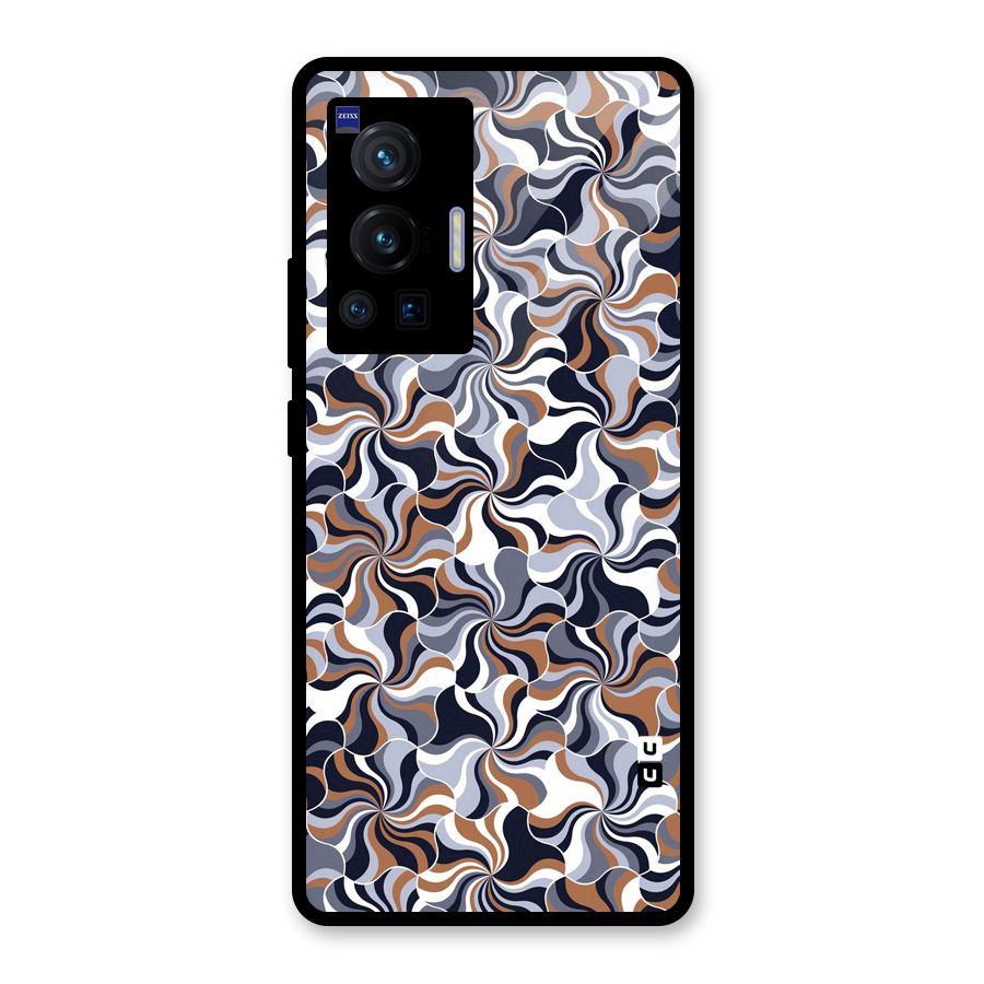 Multicolor Swirls Glass Back Case for Vivo X70 Pro