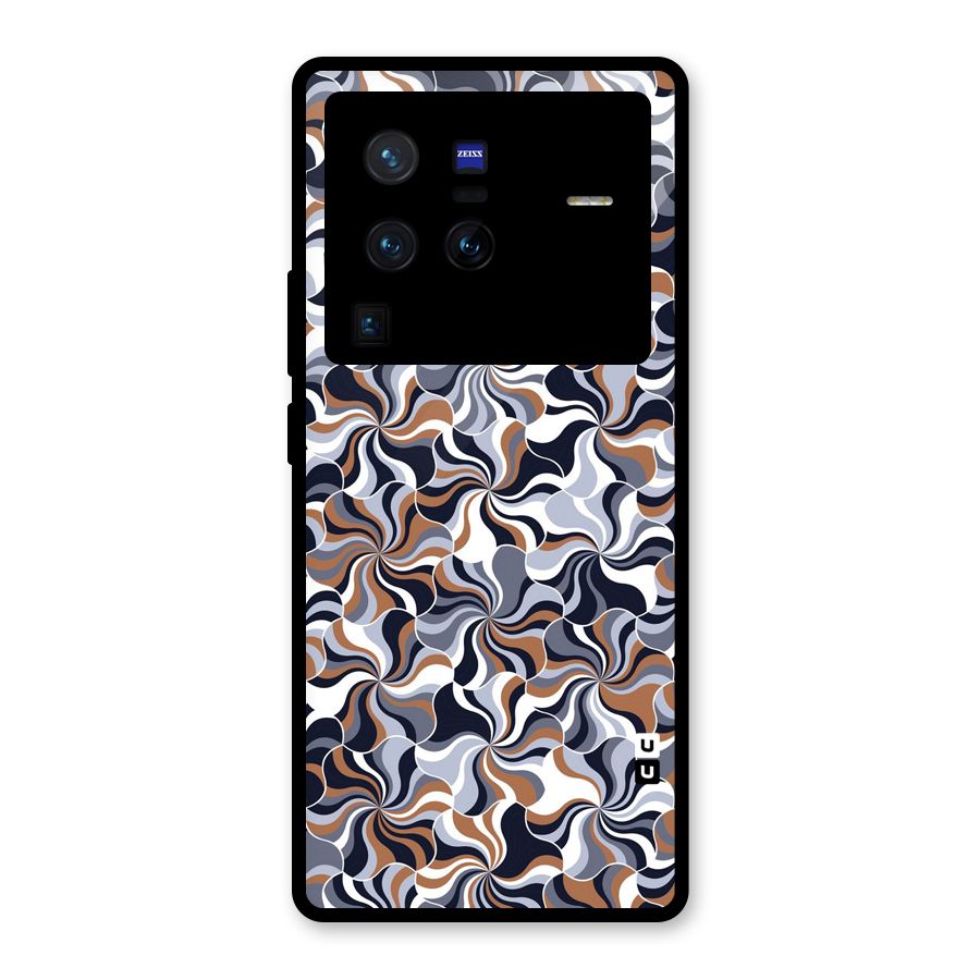 Multicolor Swirls Glass Back Case for Vivo X80 Pro