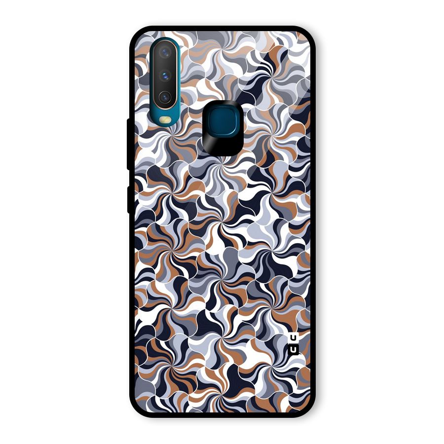 Multicolor Swirls Glass Back Case for Vivo Y12