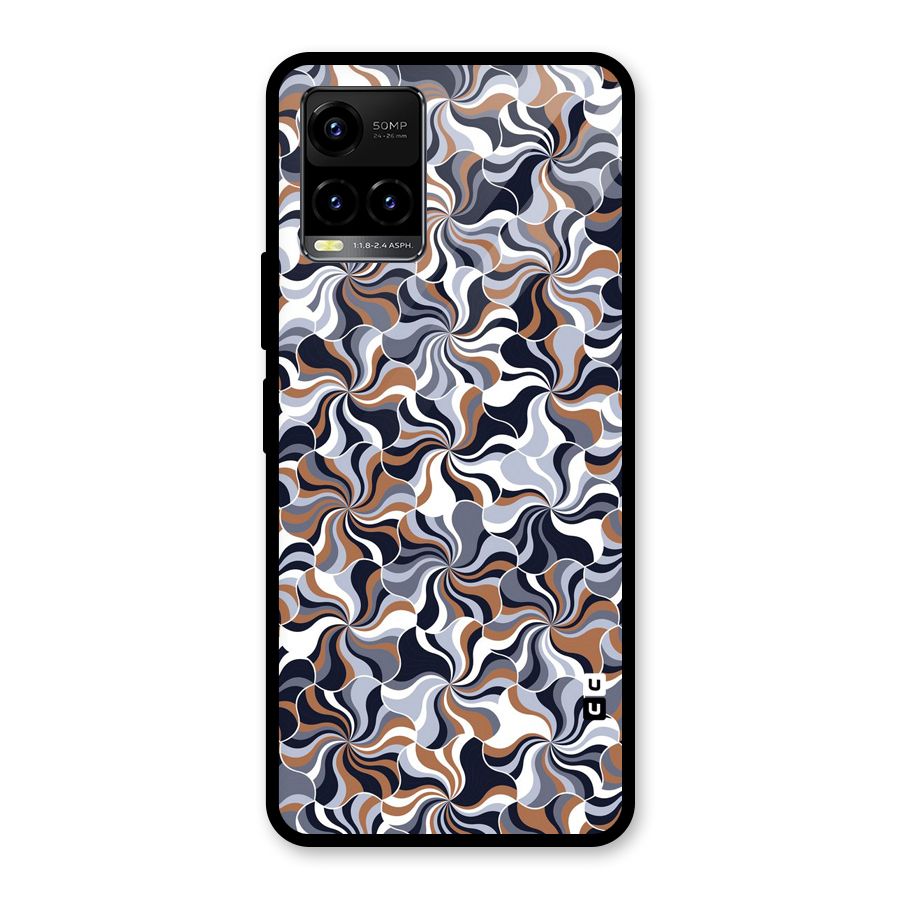 Multicolor Swirls Glass Back Case for Vivo Y33s